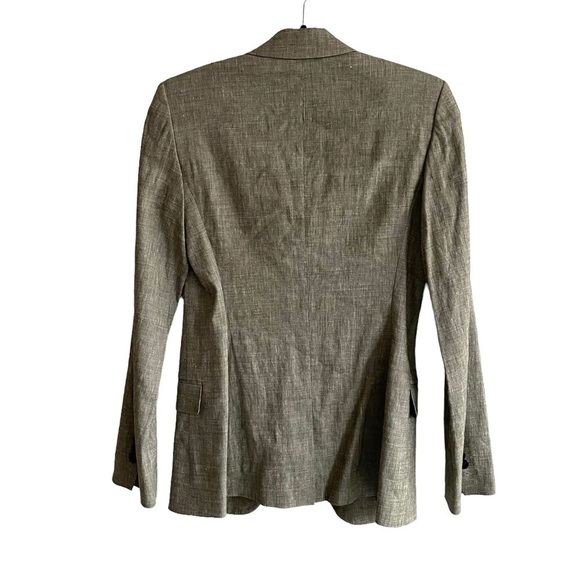 THEORY Linen Blazer Grey 2 - Picture 5 of 12